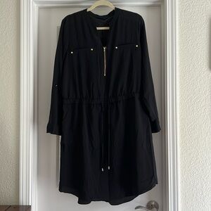 APT. 9 XL Black Long Sleeve Midi Dress